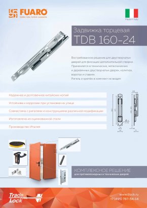 Задвижка торцевая TDB 160-24 сталь (Италия)