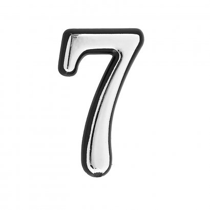 Цифра дверная АЛЛЮР пластик &quot;7&quot; хром