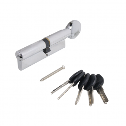 АЛЛЮР HD FG 100-5К CP[40Gх10х50](55x45G) хром перф.кл БЛИСТЕР Цилиндровый механизм
