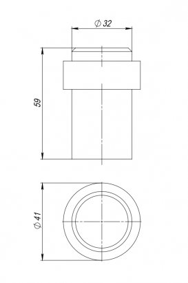 Упор дверной напольный STOPPER/M.14 INOX (нерж. сталь)