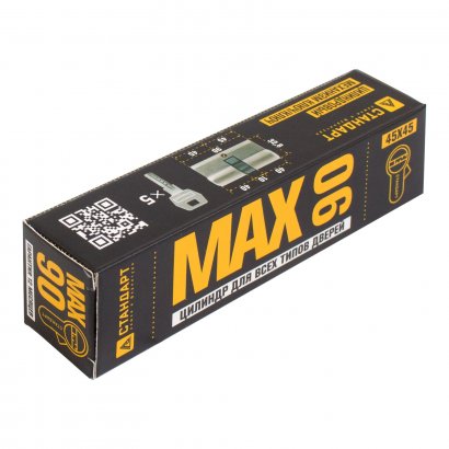 Стандарт MAX 90 (45х45) SN 5кл мат.никель перф.ключ/ключ Цилиндровый механизм