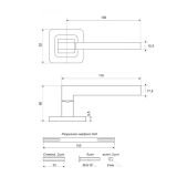 АЛЛЮР АРТ &quot;ВЕНСАН&quot; BL+L7050S BL+BK-S1 BL (26150/S7050) матовый черный Компл ручка и защ с фикс