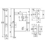 АЛЛЮР АРТ &quot;ВЕНСАН&quot; BL+L7050S BL+BK-S1 BL (26150/S7050) матовый черный Компл ручка и защ с фикс