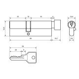 Стандарт Z.I.90В-5K (35x10x45B) CP 5кл англ.ключ/верт. Цилиндровый механизм