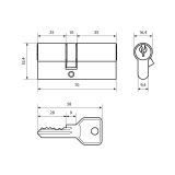 Стандарт Z.I.70-5K (25x10x35) BP 5кл англ.ключ/ключ Цилиндровый механизм(120,12)