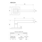 АЛЛЮР АРТ &quot;ВЕНСАН&quot; SN/CP (2682) мат.никель/хром Комплект ручек