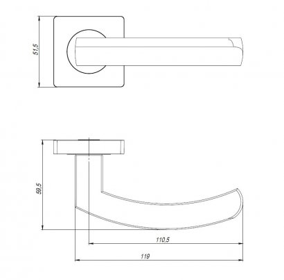 Ручка раздельная K.JK51.SIGMA (SIGMA JK) BL-24 черный