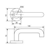 СТАНДАРТ 0203 SS (60-90) WHITE БЕЛАЯ INOX нержавеющая сталь Комплект ручек