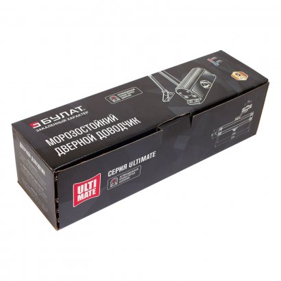 БУЛАТ Доводчик дверной ULTIMATE ДД-180 A-W (110-180 кг) белый, морозостойкий(10)