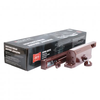 БУЛАТ Доводчик дверной ARCTIC ДД 502/4 AH-С (40-90кг) коричневый со скольз.тягой, морозостойкий
