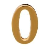 Цифра дверная АЛЛЮР &quot;0&quot; на клеевой основе  золото