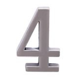 Цифра дверная АЛЛЮР &quot;4&quot; на клеевой основе  хром