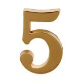 Цифра дверная АЛЛЮР &quot;5&quot; на клеевой основе  золото