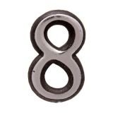 Цифра дверная АЛЛЮР БОЛЬШАЯ пластик &quot;8&quot; хром