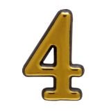 Цифра дверная АЛЛЮР БОЛЬШАЯ пластик &quot;4&quot; золото
