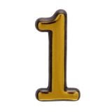 Цифра дверная АЛЛЮР пластик &quot;1&quot; золото