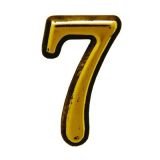 Цифра дверная АЛЛЮР пластик &quot;7&quot; золото