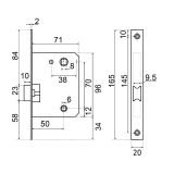 АЛЛЮР АРТ L7050-MS BL матовый черный магнитная без ручек с фиксатором Защёлка