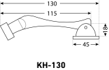 Фиксатор дверной АЛЛЮР КН-130 BROWN коричневый &quot;козья ножка&quot; БЛИСТЕР