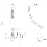 СТАНДАРТ 212 A BL матовый черный ЕВРОПАКЕТ крючок-вешалка
