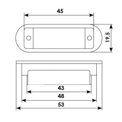 Ответная планка магнитная W7 PG/MAB, цвет - рыжий
