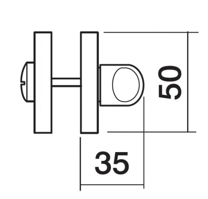 LUX-WC-R2 OBR, завертка сантехническая, цвет - кофе