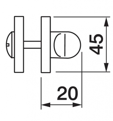 LUX-WC-R3-E OBR, завертка сантехническая, цвет - кофе