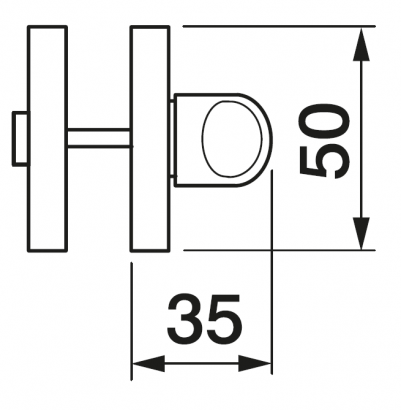 LUX-WC-S3 OBR, завертка сантехническая, цвет - кофе