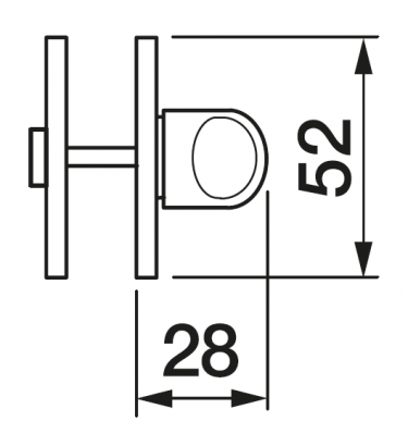 LUX-WC-S1 SSB, завертка сантехническая, цвет - хром