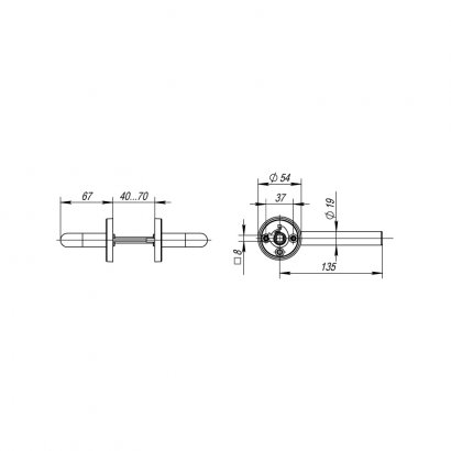 Ручка раздельная R.DSS201-0203/19 (DSS-0203/19) INOX 201