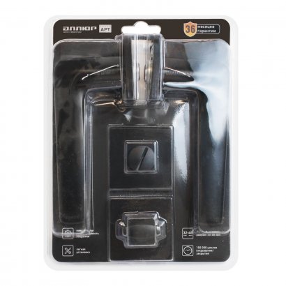 АЛЛЮР АРТ &quot;ТИНА&quot; BL+L7050S BL+BK-S2 BL (88150/S7050) матовый черный Комплект ручка и защ с фикс