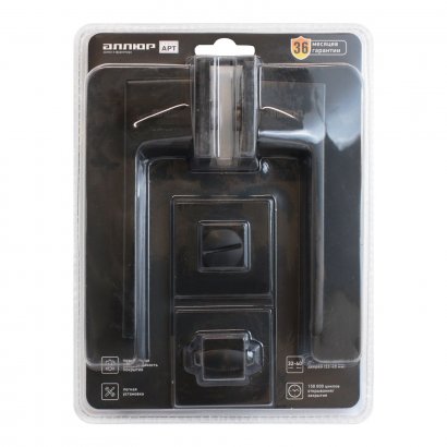 АЛЛЮР АРТ &quot;РИНГО&quot; BL+L7050S BL+BK-S2 BL (83150/S7050) матовый черный Комплект ручка и защ с фикс (20