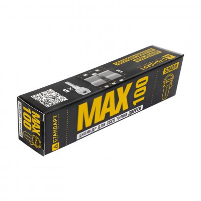 Стандарт MAX 100 (50х50) SN 5кл мат.никель перф.ключ/ключ Цилиндровый механизм (80,10)