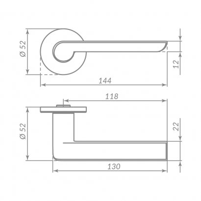 Ручка раздельная R.ARC.R52.STEP BL-24 черный