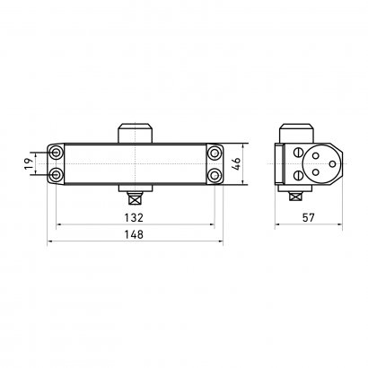 БУЛАТ Доводчик дверной ARCTIC ДД 501/3 A-B (25-85 кг) черный, морозостойкий