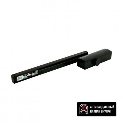 БУЛАТ Доводчик дверной PROFI  ДД 802/3 AH-B (40-80 кг) черный, морозостойкий со скольз. тягой