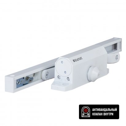 БУЛАТ Доводчик дверной ARCTIC ДД 502/4 AH-W (40-90 кг) белый со скольз. тягой, морозостойкий