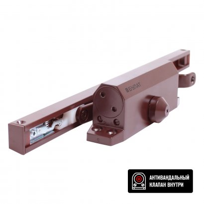 БУЛАТ Доводчик дверной ARCTIC ДД 502/4 AH-С (40-90кг) коричневый со скольз.тягой, морозостойкий