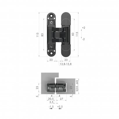 Петля скрытой установки U3D3000.VPG WH белый TECH