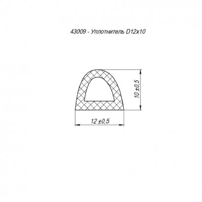 Уплотнитель самоклеящийся ADH/D-12x10mm, WHITE белый 150m 