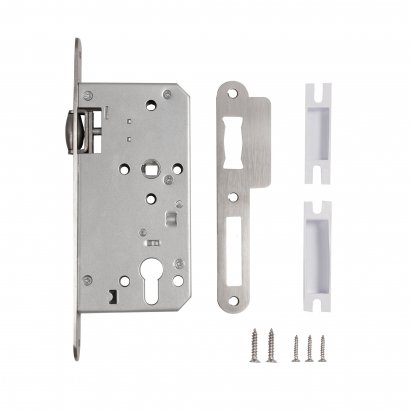 Замок врезной DD.INOX/C-55.72/R с роликовой защелкой