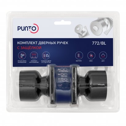 Ручка защелка DK772/BL BL-ET (кл./фик.) черный