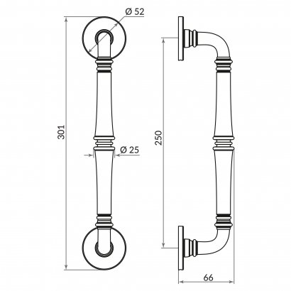 Ручка-скоба PULL.ARC.SORENTO OB-13 античная бронза