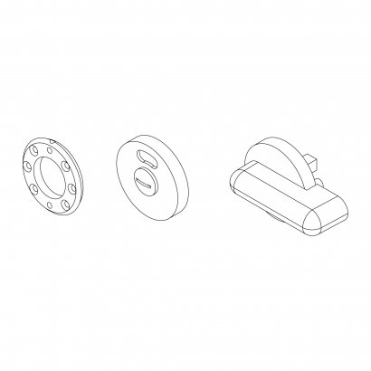 Ручка поворотная BK6.WC.CABIN PVC GREY серый