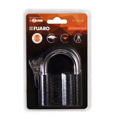 Замок навесной PL-PROTEC-4080 3key (PL-4080) англ. /блистер