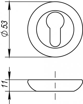 Накладка под цилиндр ET.R.RM54 (ET RM) AB/GP-7 бронза/золото