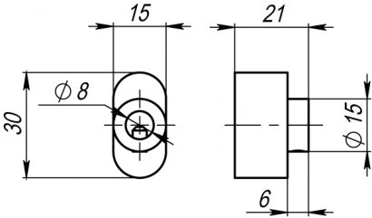 Вертушка на шток цилиндра T.Knob-S (CB-S) GP-2 золото