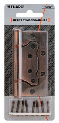 Петля универсальная без врезки IN4500W-BL PB (500-2BB/BL 100x2,5) латунь БЛИСТЕР