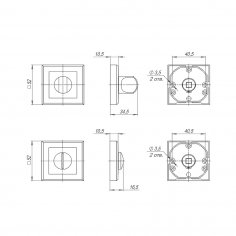 Ручка поворотная BK6.K.QL52 (BK6 QL) BL-24 черный