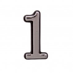 Цифра дверная АЛЛЮР БОЛЬШАЯ пластик &quot;1&quot; хром